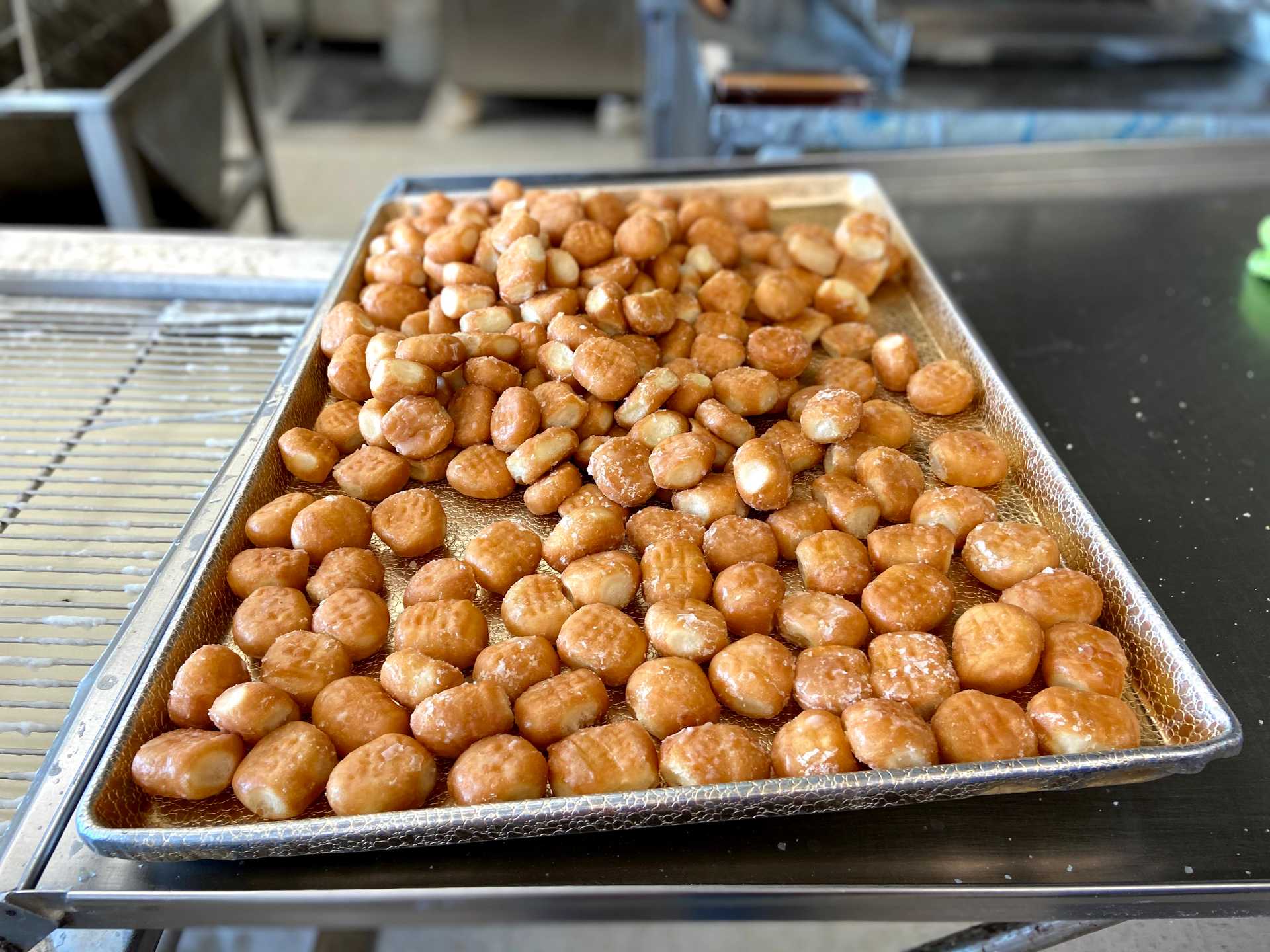 Tray of donut holes